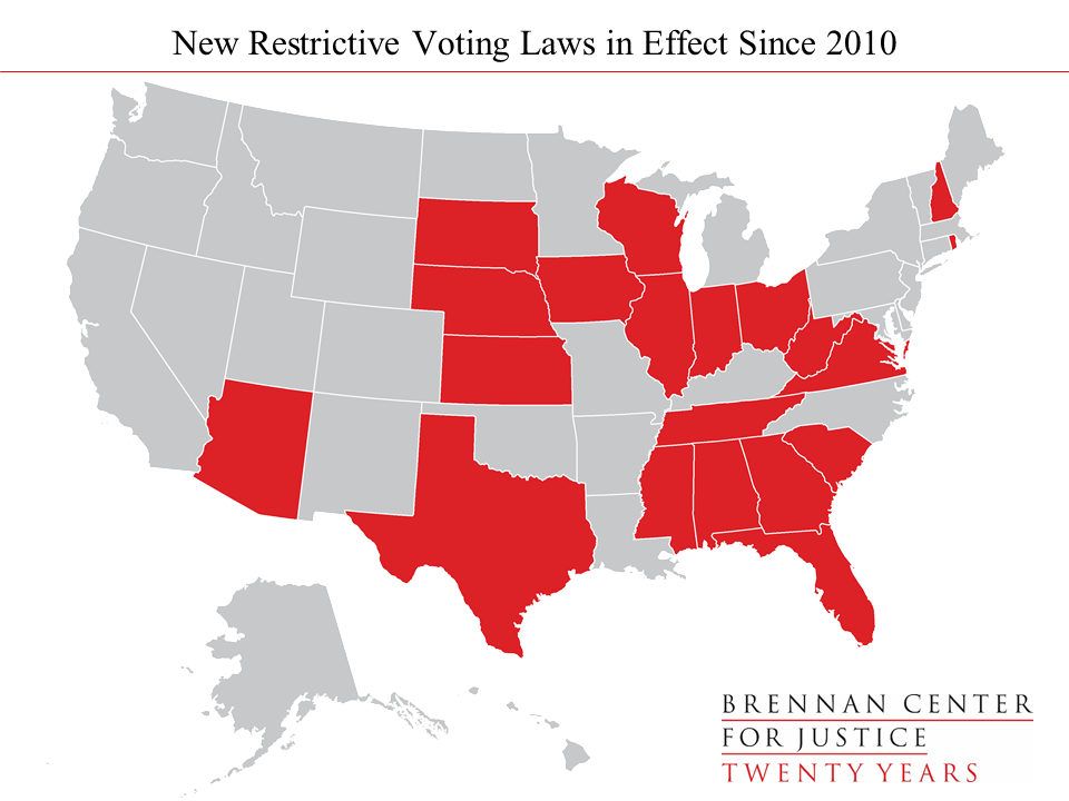 Election 2016 Restrictive Voting Laws by the Numbers Brennan Center for Justice